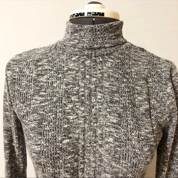 No Comment NY.LA Knit LeighWeight Gray White Long Sleeve Sweater Dress Junior L - Picture 3 of 8